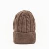 Wholesale E.Marinella Light Brown Cashmere Braid Beanie