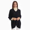 Online E.Marinella Black Poncho In Cashmere