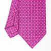 Wholesale E.Marinella Fuchsia Sartorial Classic Silk Tie - Small Flower Pattern