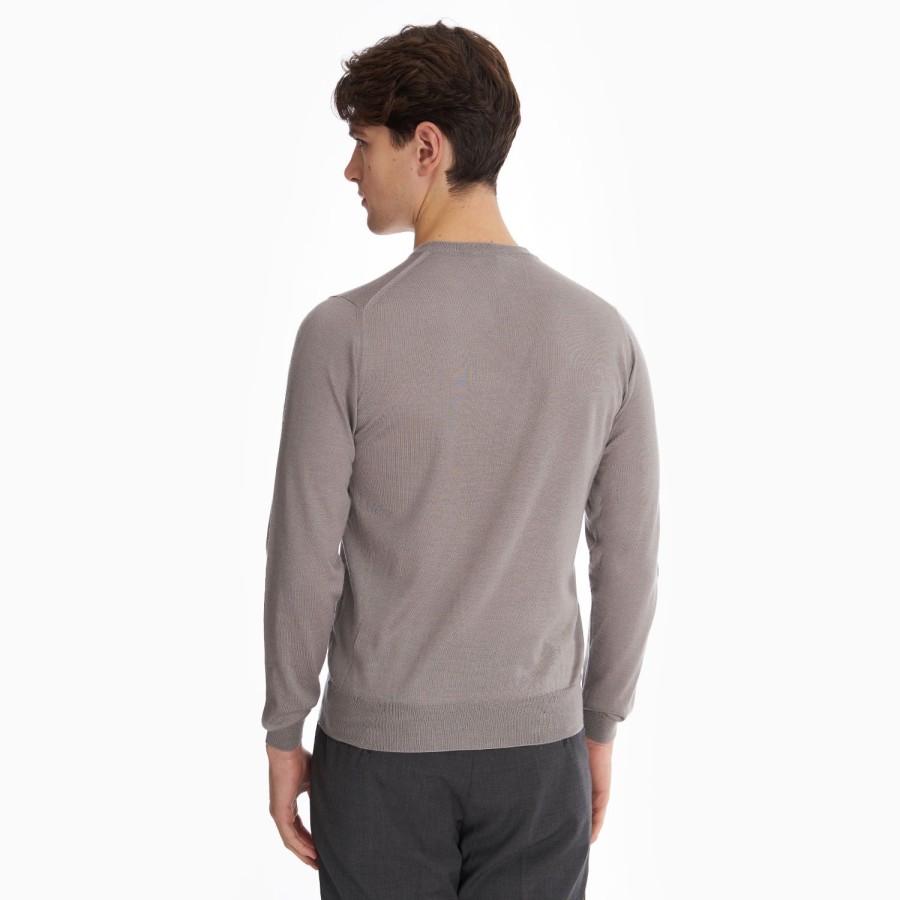 Clearance E.Marinella Taupe Coulor Cashmere And Silk Sweater