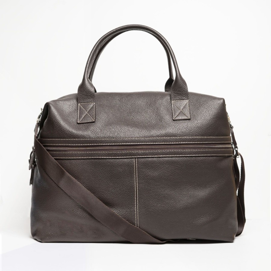 Hot E.Marinella Dark Brown Leather Travel Bag