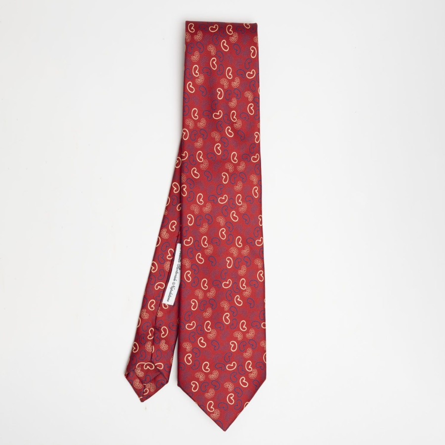 Clearance E.Marinella Red Archivio Collection Silk Tie 1976_02