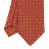 Best E.Marinella Light Brown Sartorial Classic Tie - Small Flower Pattern