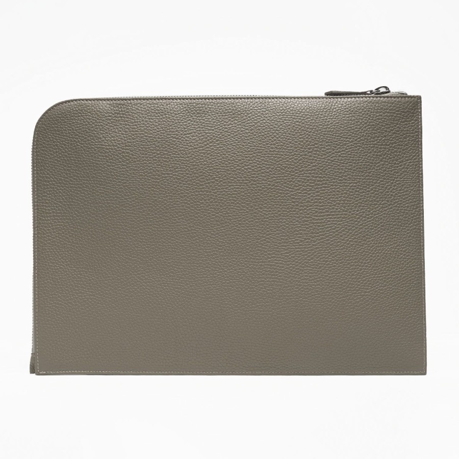 Hot E.Marinella Beige Leather Portfolio With Strap