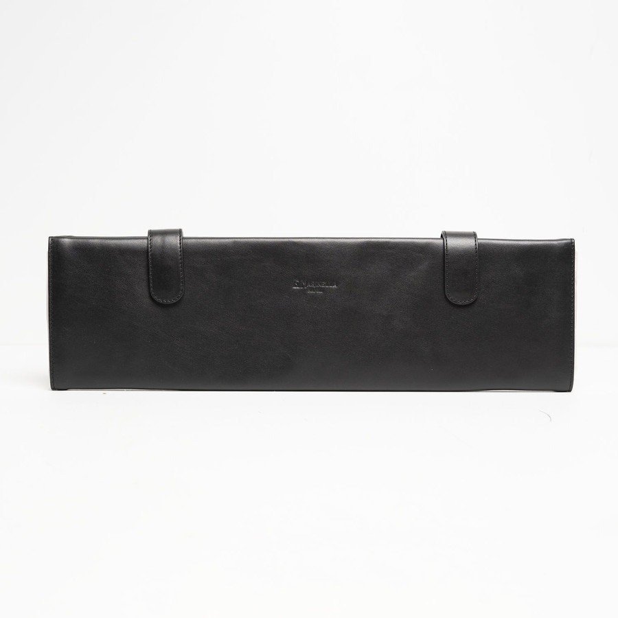 Clearance E.Marinella Black Travel Tie Holder In Leather