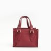 Online E.Marinella Burgundy Mini Shopping Bag In Hammered Leather