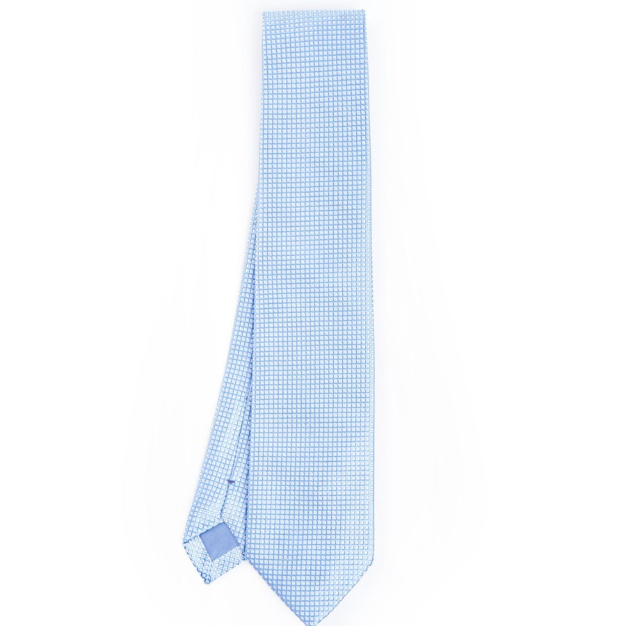 Wholesale E.Marinella Light Blue Ceremonial Jacquard Silk Tie