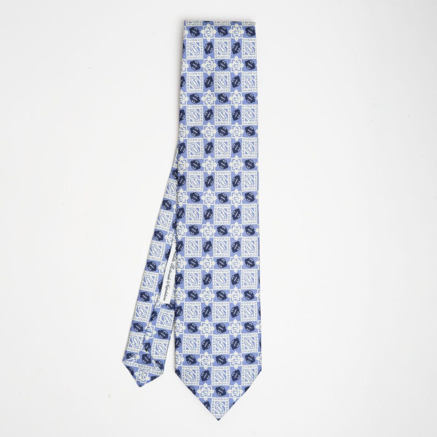 Wholesale E.Marinella Powder Blue Archivio Collection Silk Tie 1941_1_03