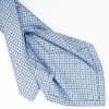 Online E.Marinella Light Blue 5 Fold Sartorial Silk Tie - Small Flower Pattern