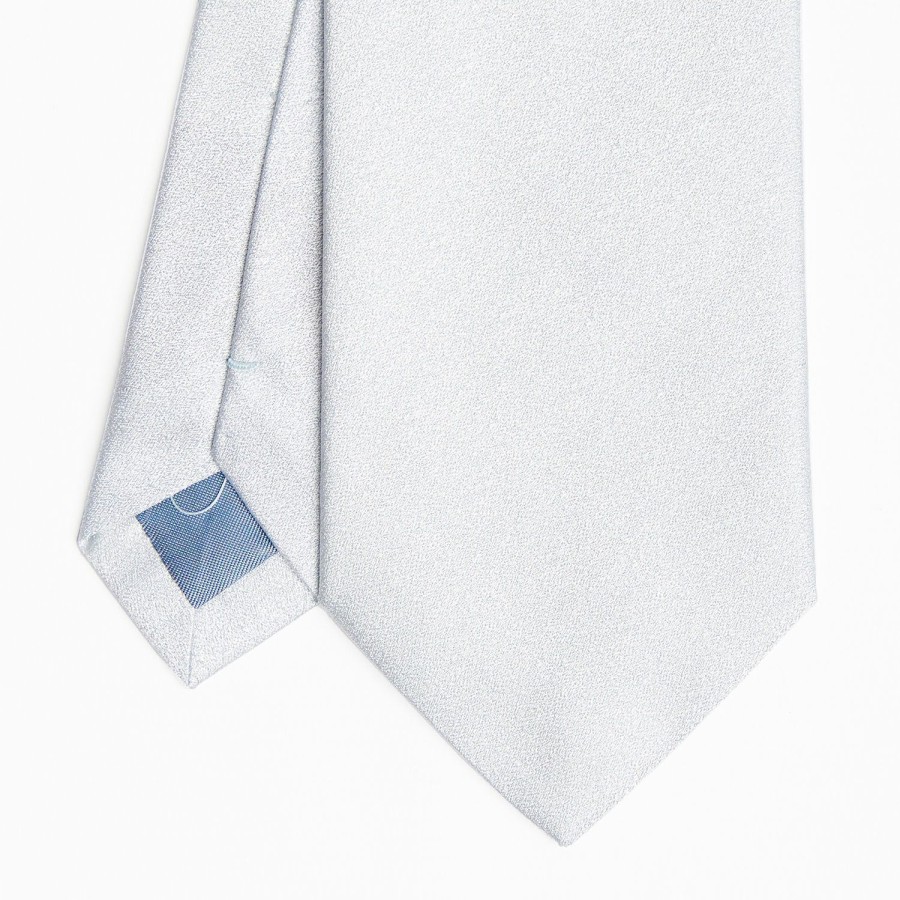 Wholesale E.Marinella Cerimonial Solid Light Blue Silk Satin Tie