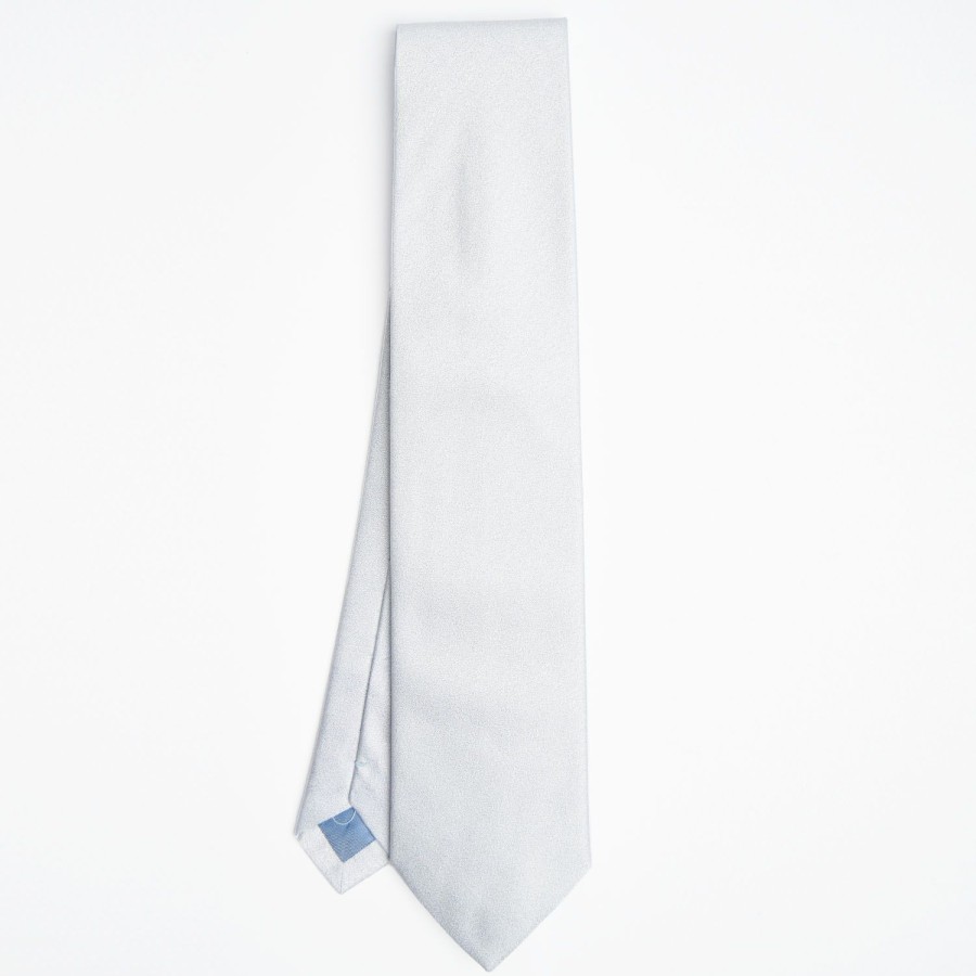 Wholesale E.Marinella Cerimonial Solid Light Blue Silk Satin Tie