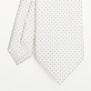 Wholesale E.Marinella White Sartorial Classic Silk Tie Polka Dot Pattern