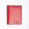 Clearance E.Marinella Red Leather Folding Card Holder - 10 Compartments