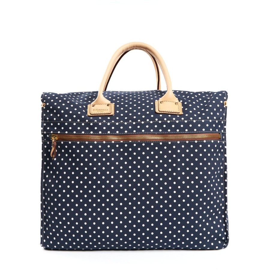 Wholesale E.Marinella Dark Blue Decostructed Weekend Bag