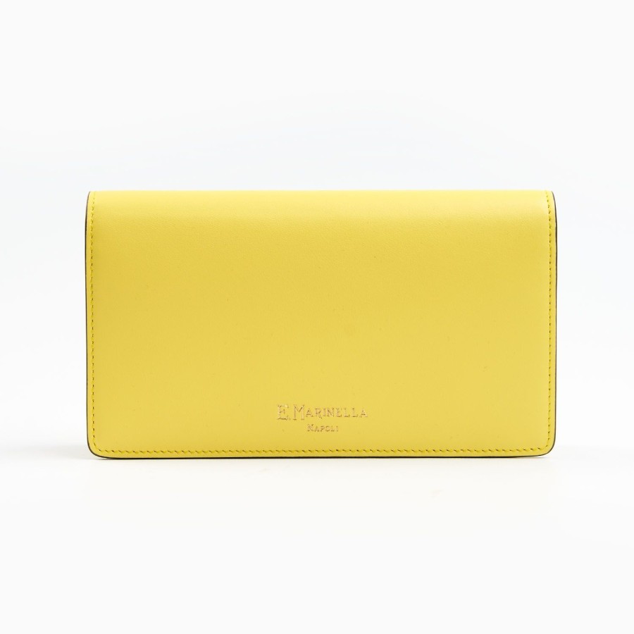 New E.Marinella Yellow Big Wallet In Soft Leather