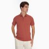 Online E.Marinella Salmon Short Sleeve Pique Cotton Polo