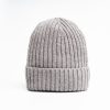 Best E.Marinella Gray Cashmere Ribbed Beanie