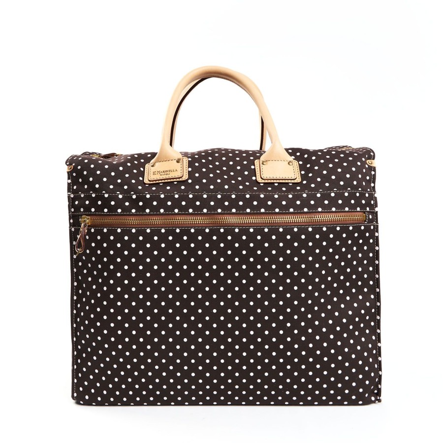 Clearance E.Marinella Dark Brown Decostructed Weekend Bag