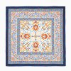 Best E.Marinella Blue And Red Silk Scarf 90 - Damask Pattern