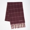 Online E.Marinella Beige And Burgundy Cashmere Double Scarf