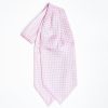 Clearance E.Marinella Pink Silk Ascot Tie - Small Flower Designs