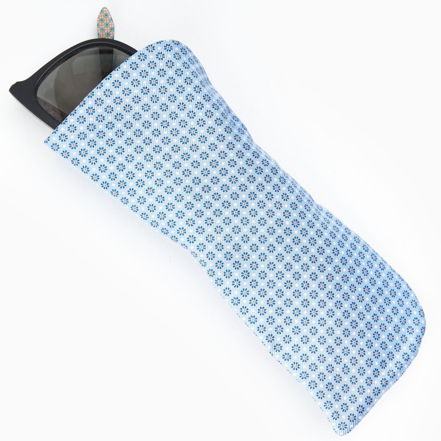 Wholesale E.Marinella Light Blue Silk Glasses Case