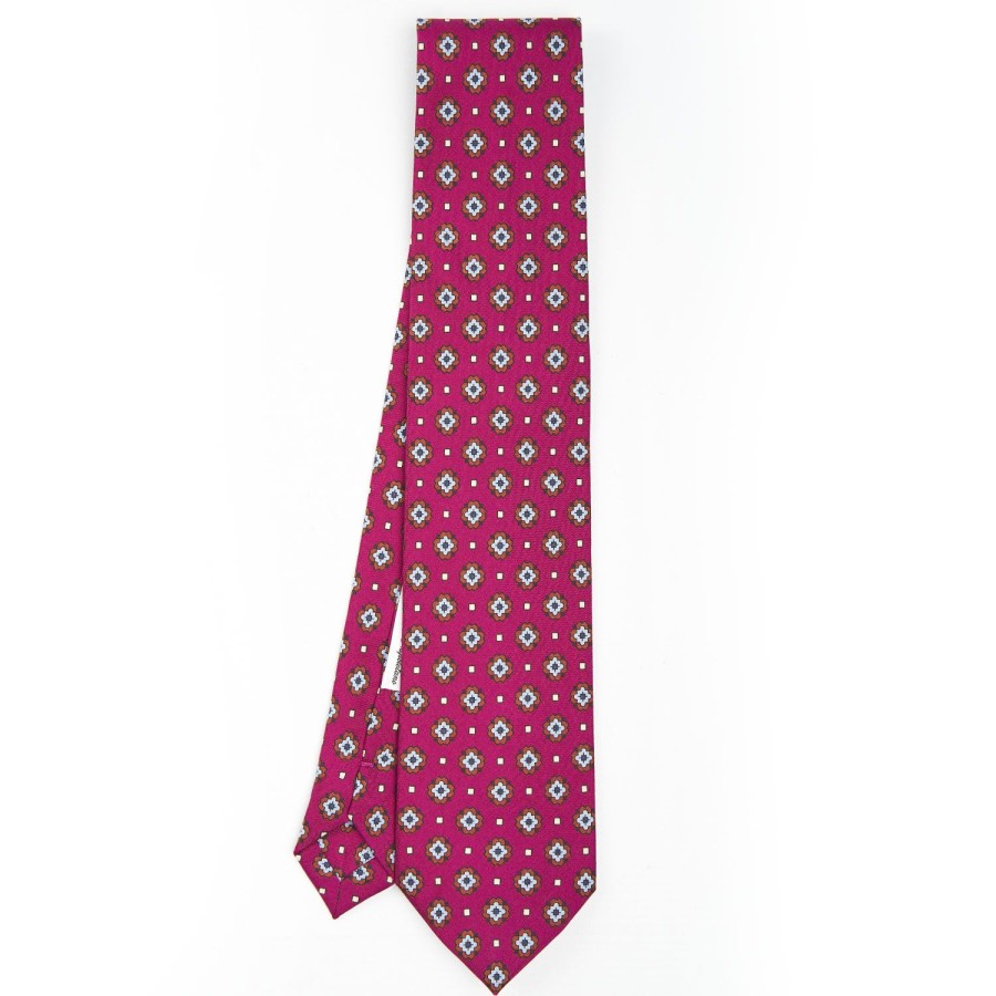 Clearance E.Marinella Fuchsia Archivio Collection Silk Tie 1989-06