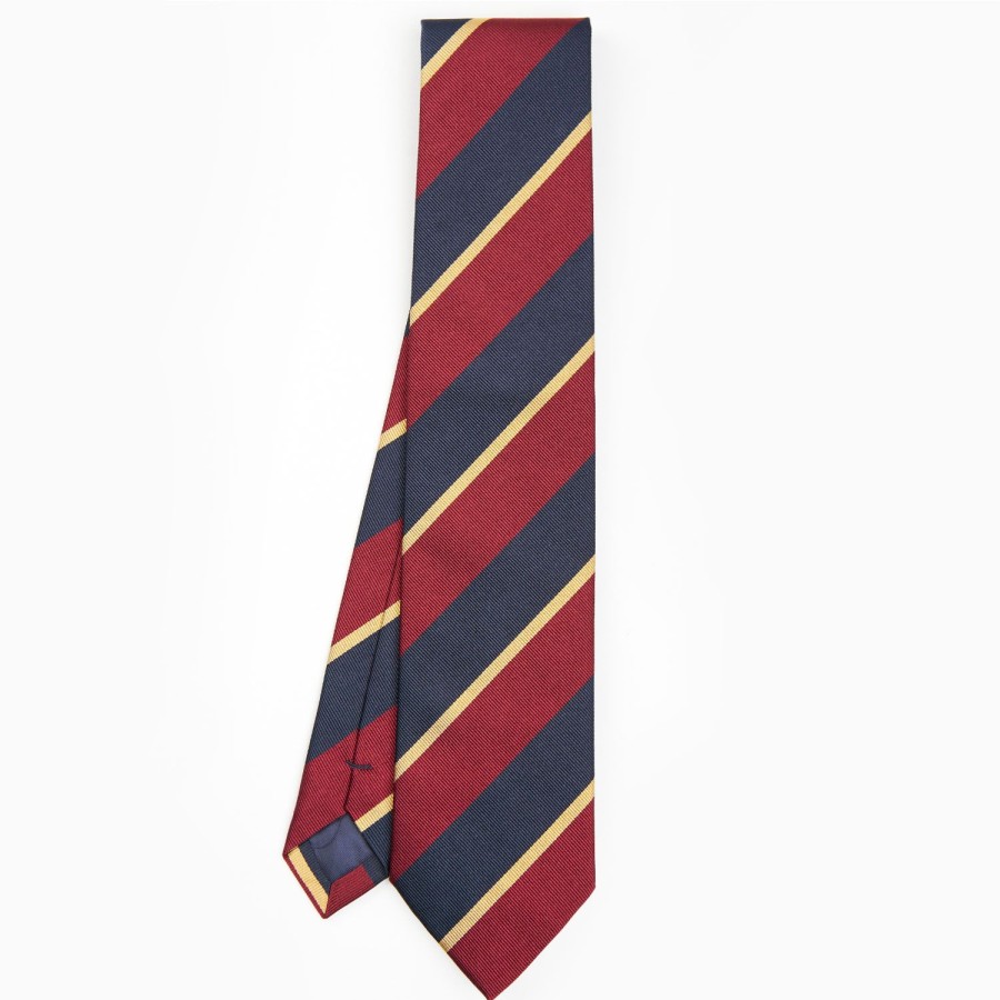 Best E.Marinella Dark Blue Sartorial Striped Silk Tie