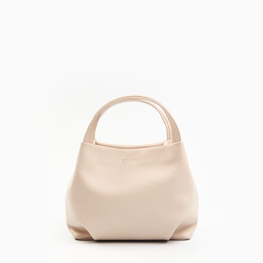 Clearance E.Marinella Beige Textured Leather Soft Mini Bag