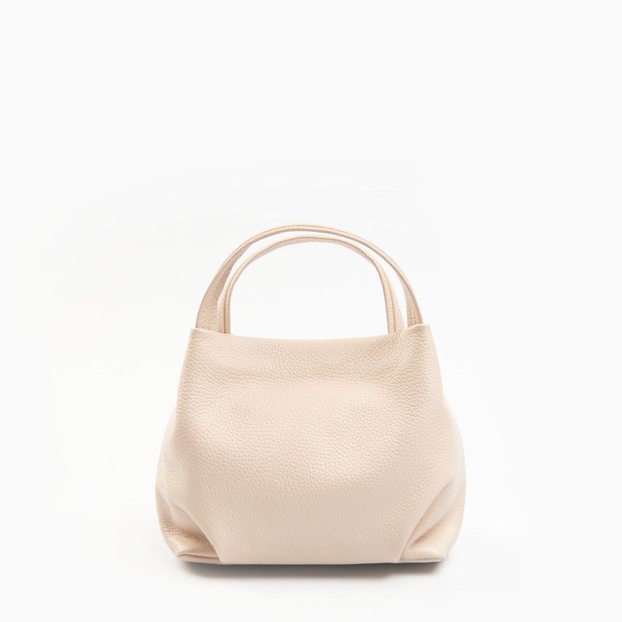 Clearance E.Marinella Beige Textured Leather Soft Mini Bag