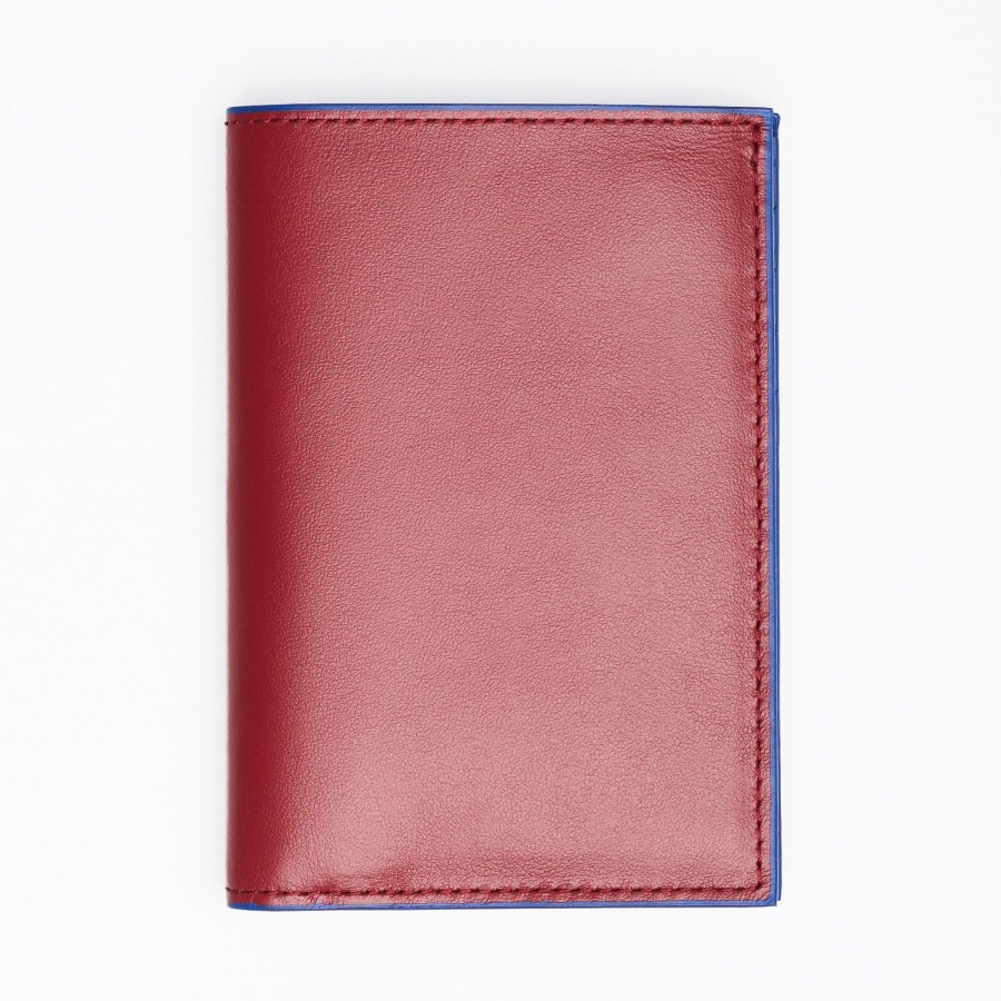 Clearance E.Marinella Ruby Red Leather Vertical Wallet