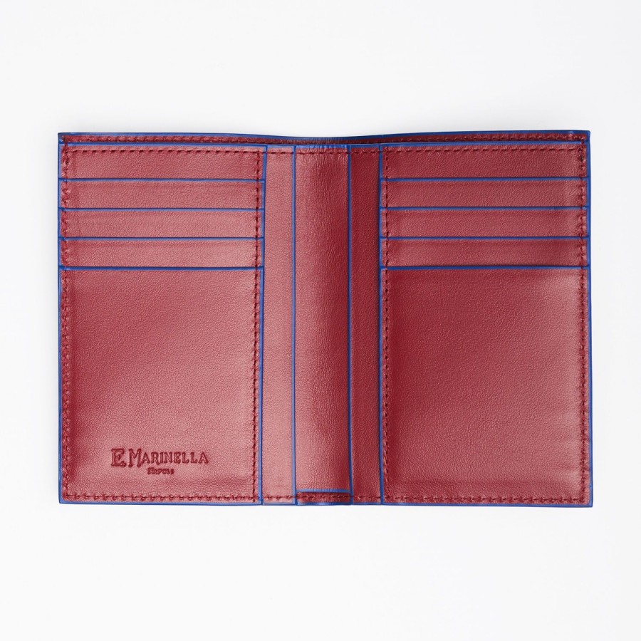 Clearance E.Marinella Ruby Red Leather Vertical Wallet