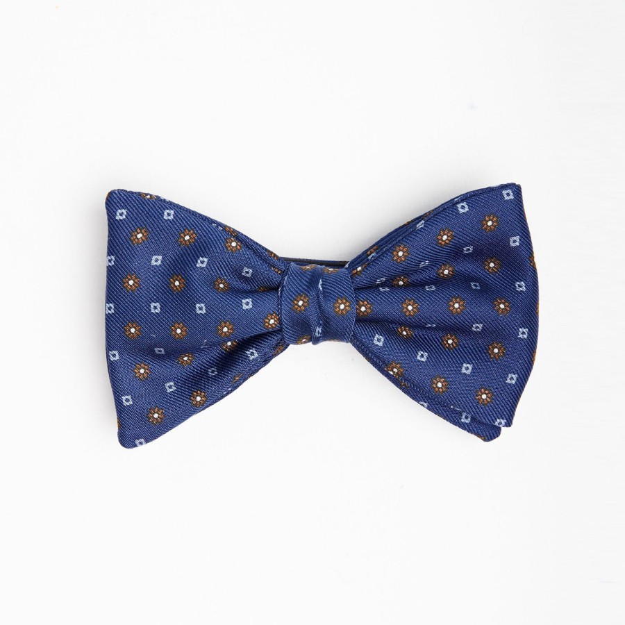 Online E.Marinella Bluette Pre-Knotted Silk Bowtie Small Flower Pattern