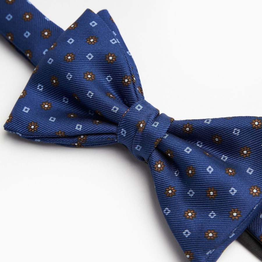 Online E.Marinella Bluette Pre-Knotted Silk Bowtie Small Flower Pattern