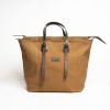 Online E.Marinella Light Brown Weekend Bag With Leather Trim