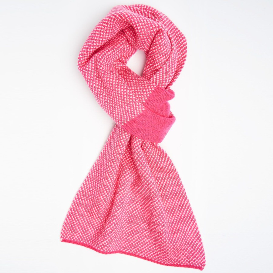 Clearance E.Marinella Fuchsia And Beige Cashmere Neck Warmer