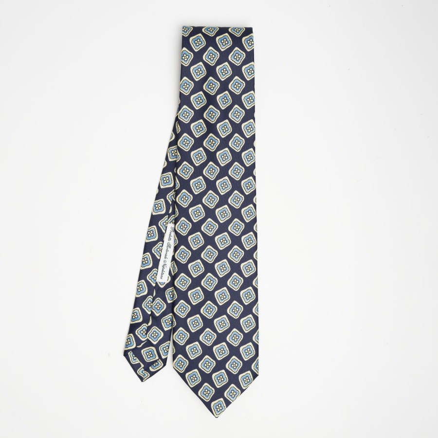 Online E.Marinella Dark Blue Archivio Collection Silk Tie 1930-01