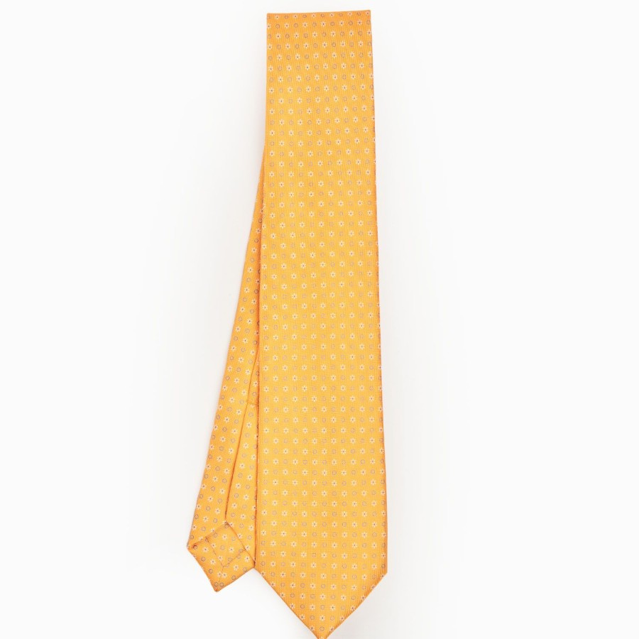 Wholesale E.Marinella Yellow Seven-Fold Tie - Small Designs