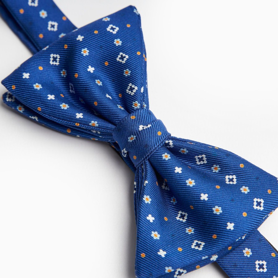 Wholesale E.Marinella Bluette Pre-Knotted Silk Bowtie- Small Flower Pattern