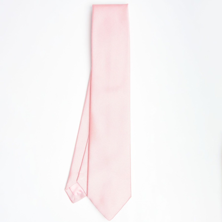 Best E.Marinella Pink Sartorial Jacquard Silk Tie - Solid Colours