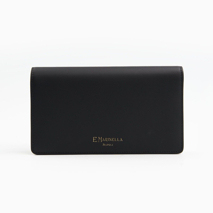 Best E.Marinella Black Big Wallet In Soft Leather