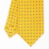 New E.Marinella Yellow Sartorial Classic Silk Tie - Small Flower Pattern