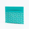 New E.Marinella Light Green Leather And Silk Credit Card Holder - 5 Compartments