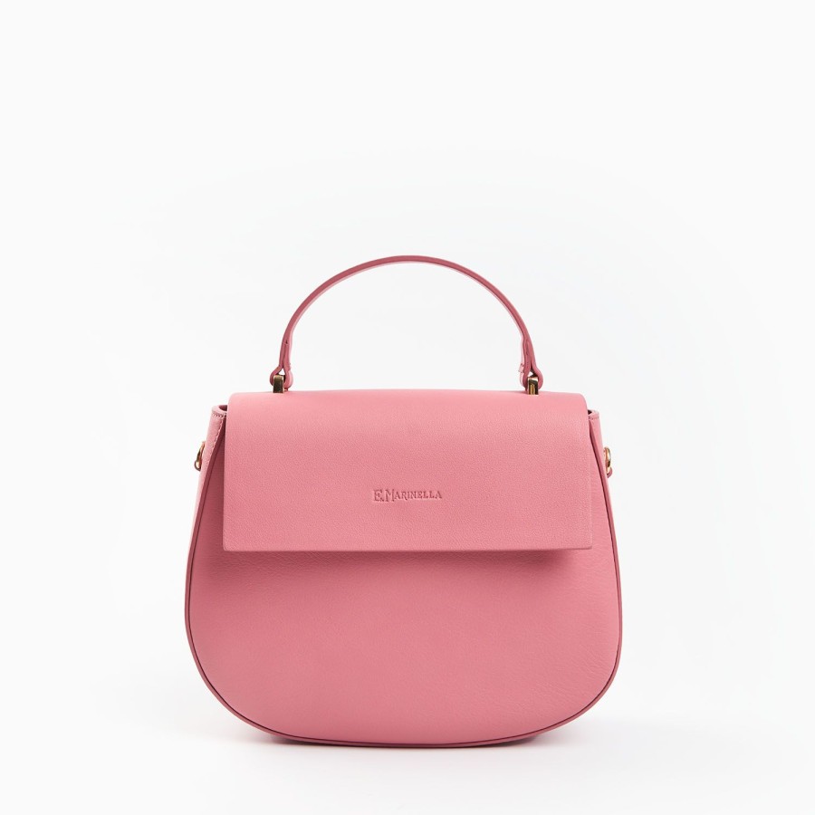 Hot E.Marinella Pink Smooth Leather Cleo Bag