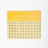 New E.Marinella Yellow Leather And Silk Credit Card Holder - 5 Compartments