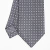 Best E.Marinella Dark Grey Sartorial Classic Silk Tie - Small Flower Designs