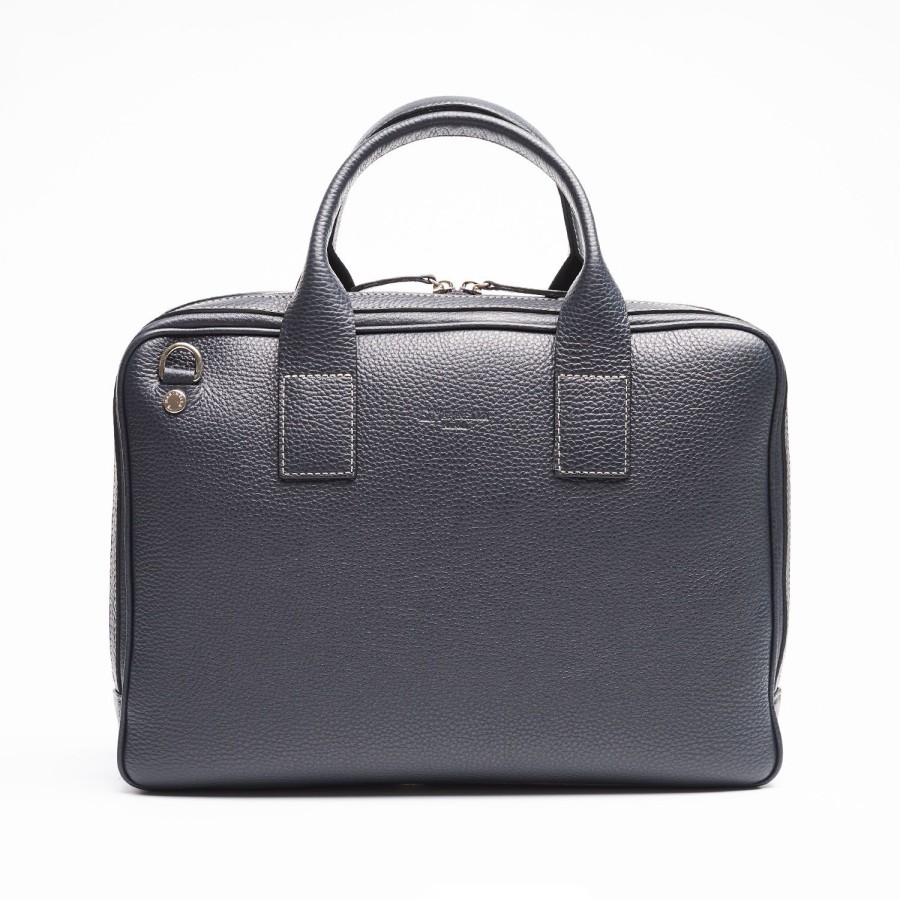 Best E.Marinella Blue Leather Briefcase