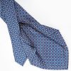 Best E.Marinella Blue 5 Fold Sartorial Silk Tie - Small Flower Pattern