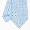 Wholesale E.Marinella Light Blue Sartorial Classic Silk Tie - Small Flower Pattern