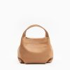 Online E.Marinella Camel Textured Leather Soft Mini Bag